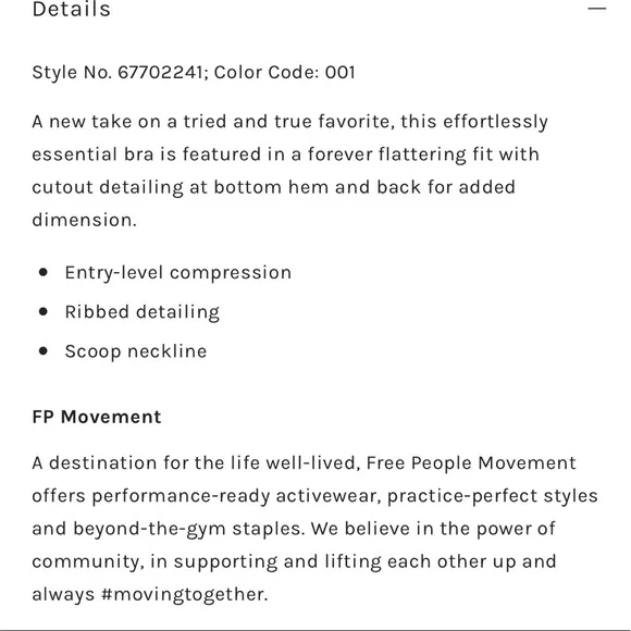 Closeout▪️Free People White Good Karma Cut Out Bra - Picture 6 of 7